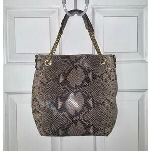 Michael Kors Jet Set Python Chain Convertible Satchel